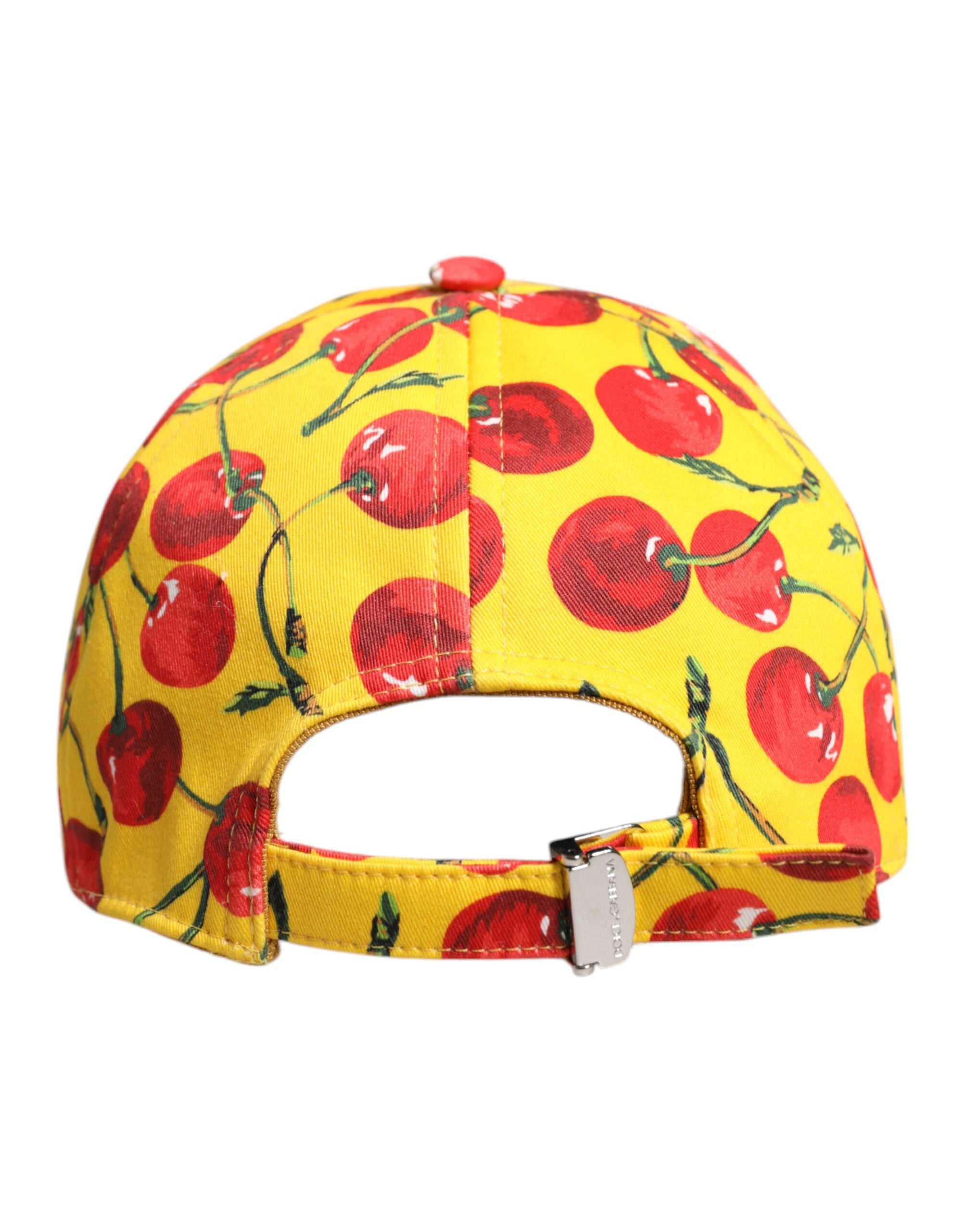 Dolce & Gabbana Yellow Cotton Printed 6 Panels Baseball Cap -   -  Dolce & Gabbana.