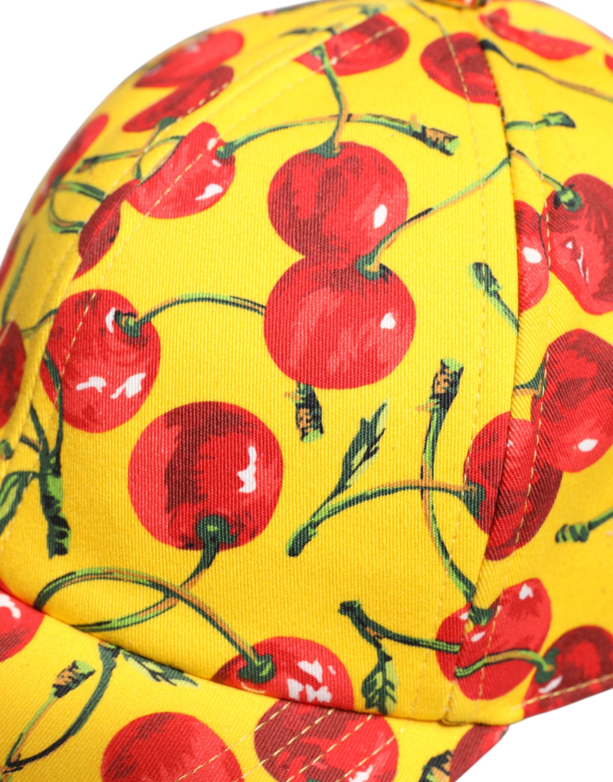 Dolce & Gabbana Yellow Cotton Printed 6 Panels Baseball Cap -   -  Dolce & Gabbana.
