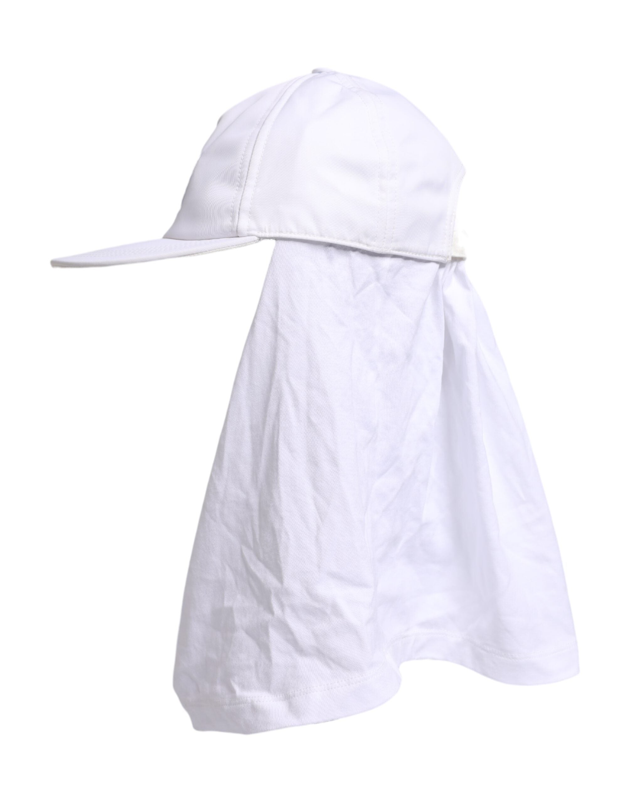 Dolce & Gabbana White Cotton DG Logo Plaque Baseball Balaclava Cap -   -  Dolce & Gabbana.