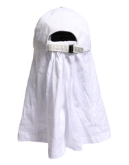 Dolce & Gabbana White Cotton DG Logo Plaque Baseball Balaclava Cap -   -  Dolce & Gabbana.