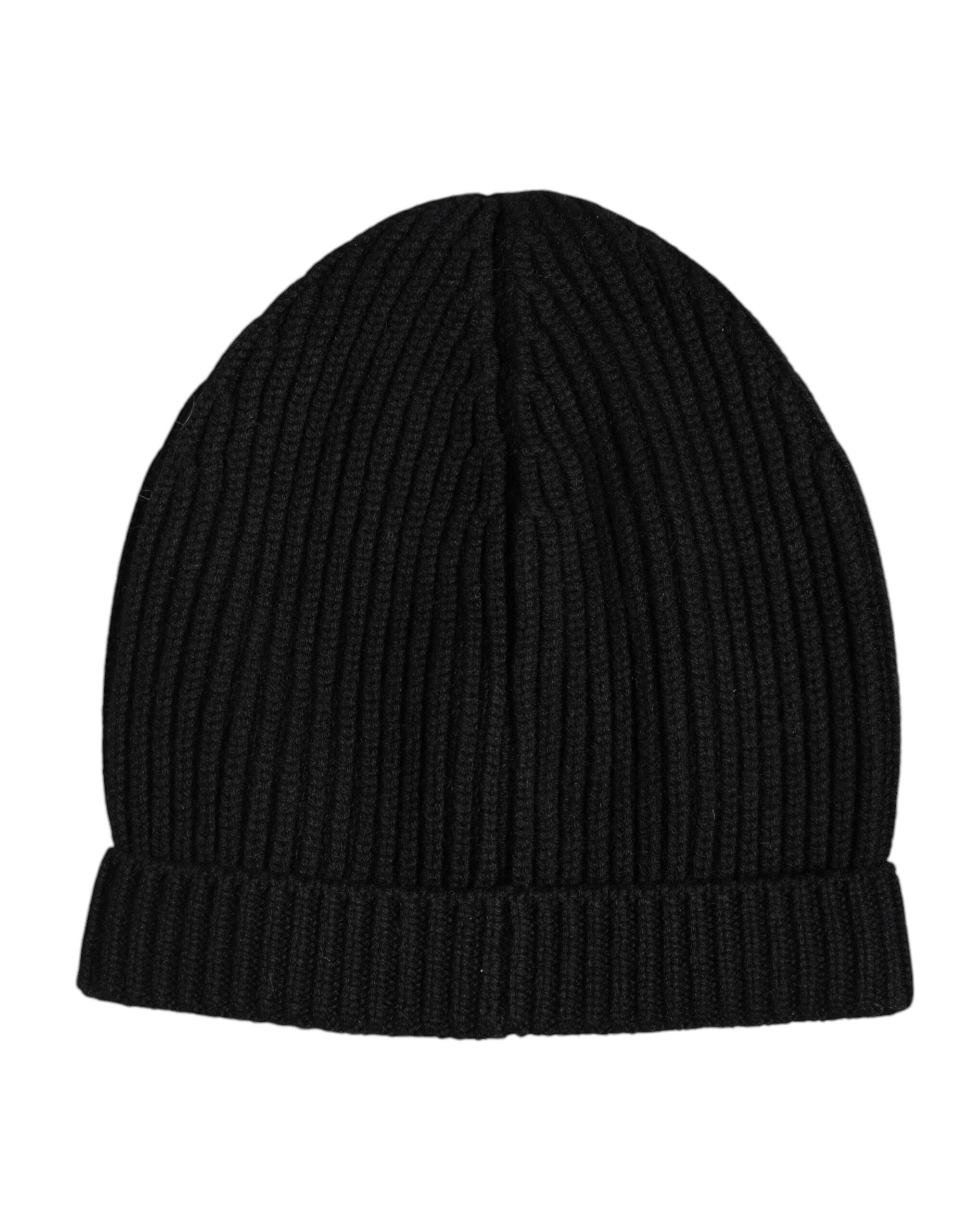Dolce & Gabbana Black Cashmere Knitted Winter Beanie Hat -   -  Dolce & Gabbana.