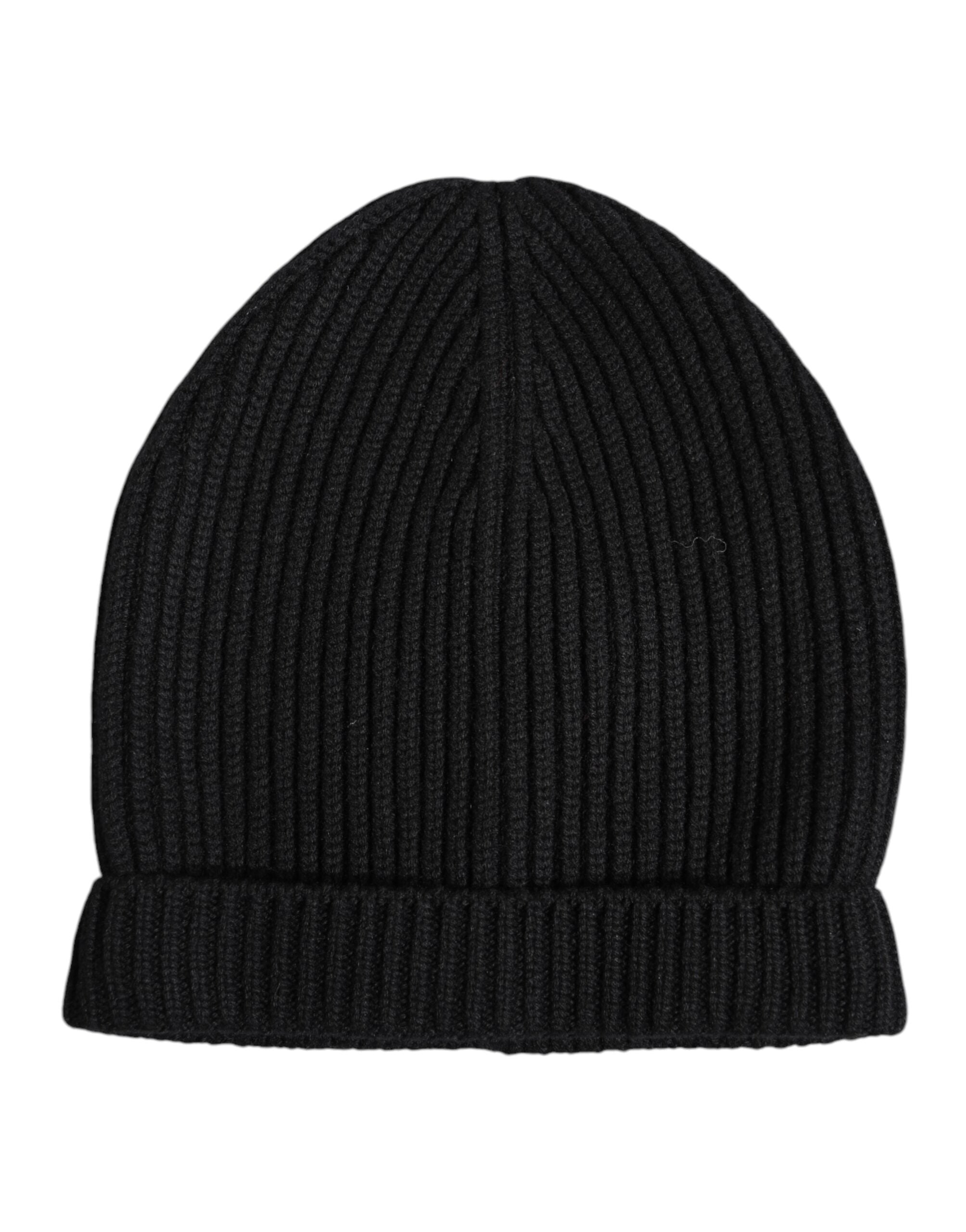 Dolce & Gabbana Black Cashmere Knitted Winter Beanie Hat -   -  Dolce & Gabbana.