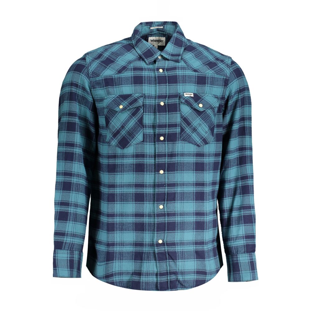Wrangler Blue Cotton Shirt -   -  Wrangler.