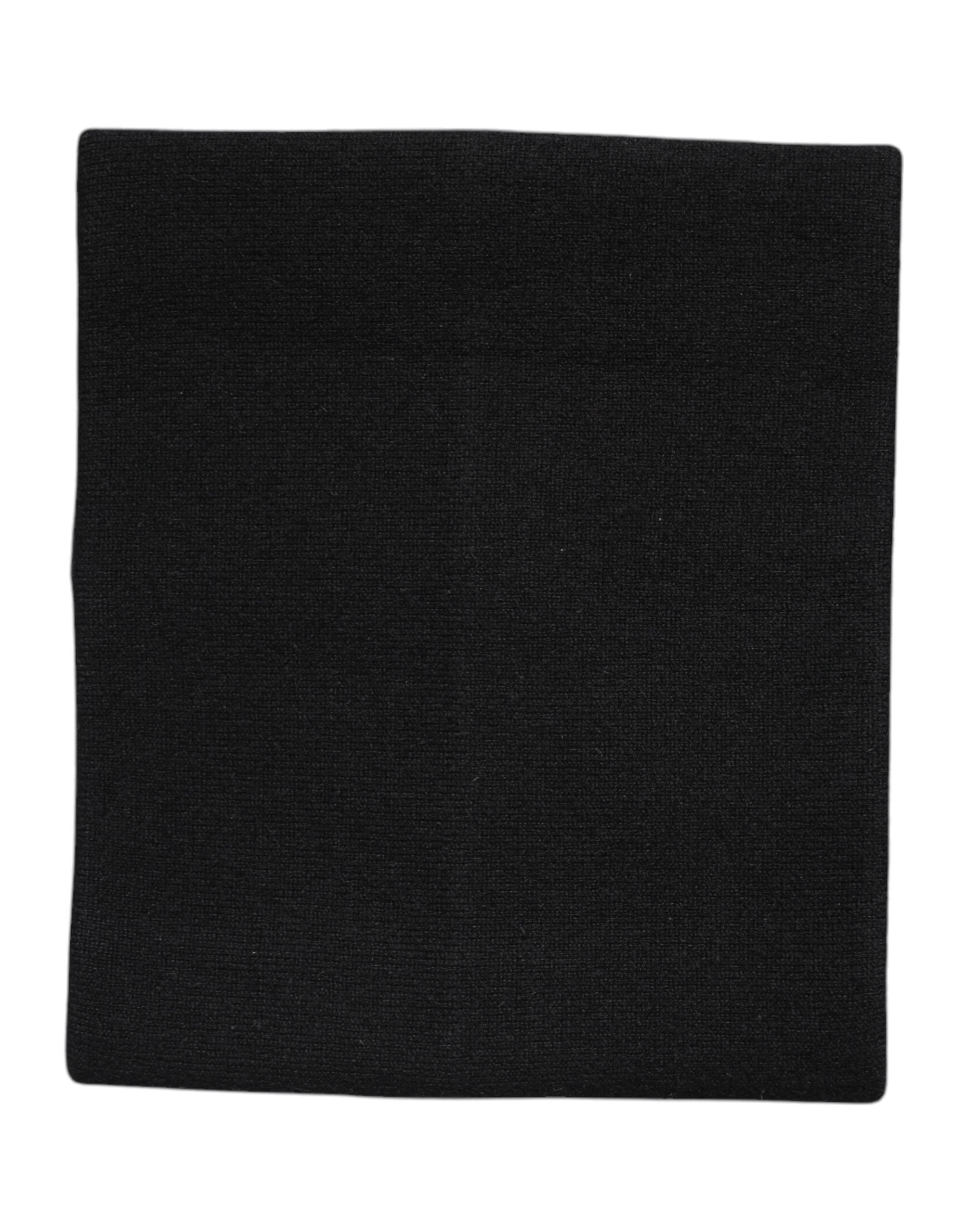 Dolce & Gabbana Black Cashmere Knitted Neck Warmer Foulard Scarf -   -  Dolce & Gabbana.