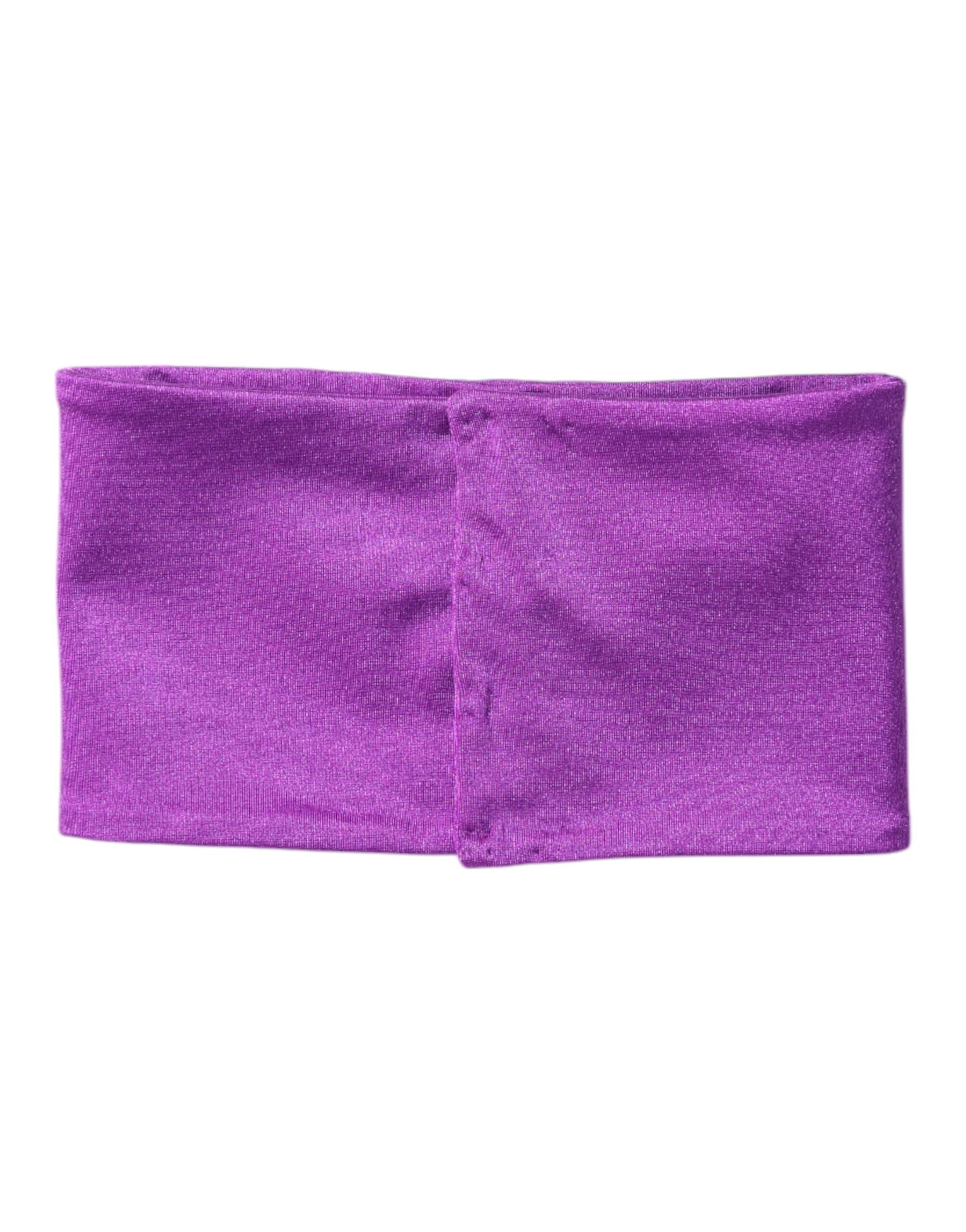 Dolce & Gabbana Purple Nylon Stretch Women Neck Warmer Scarf -   -  Dolce & Gabbana.