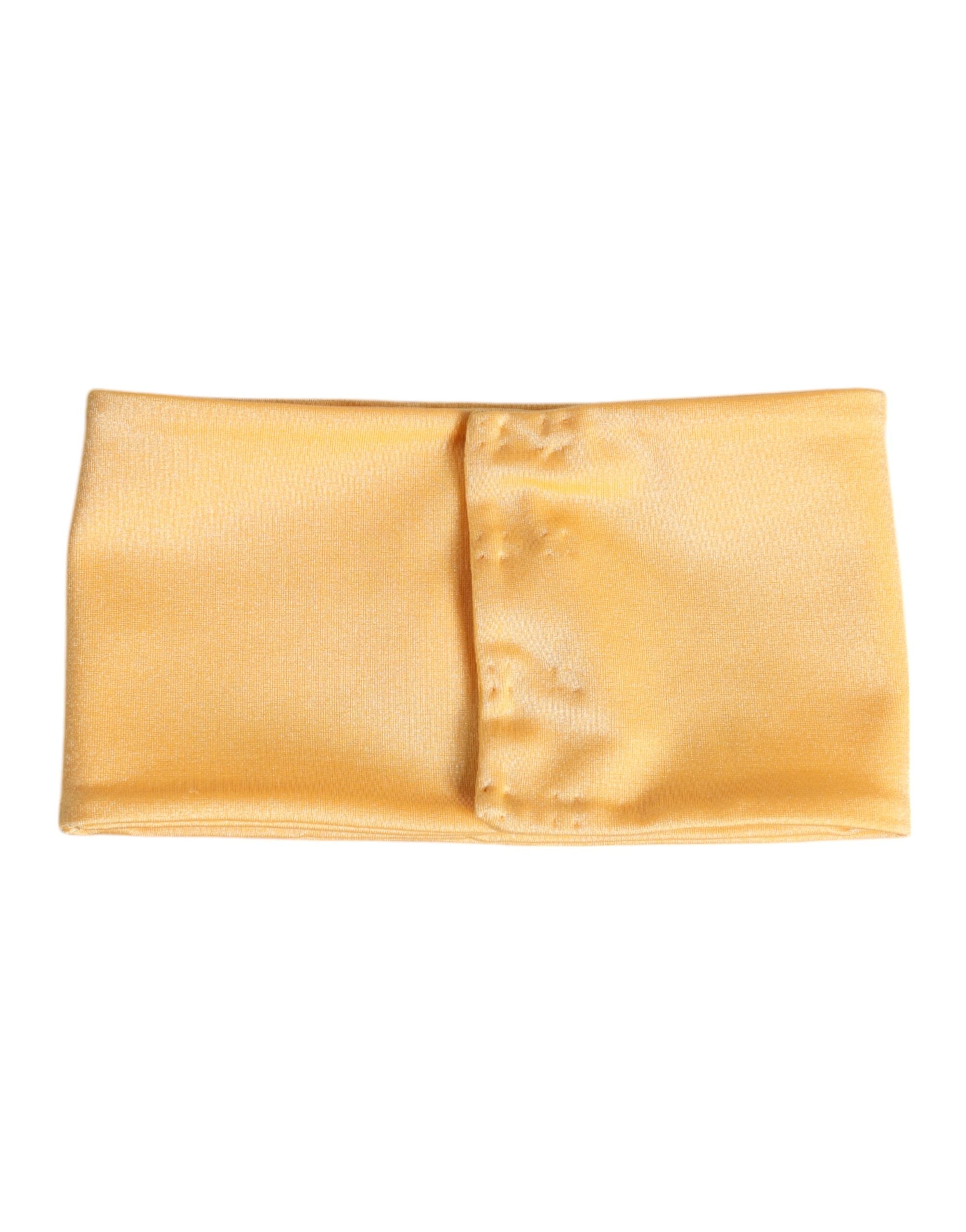 Dolce & Gabbana Yellow Nylon Stretch Women Neck Warmer Scarf -   -  Dolce & Gabbana.