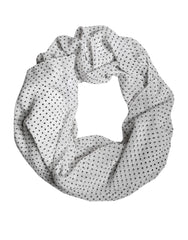 Dolce & Gabbana White Polka Dots Polyester Wrap Shawl Scarf -   -  Dolce & Gabbana.