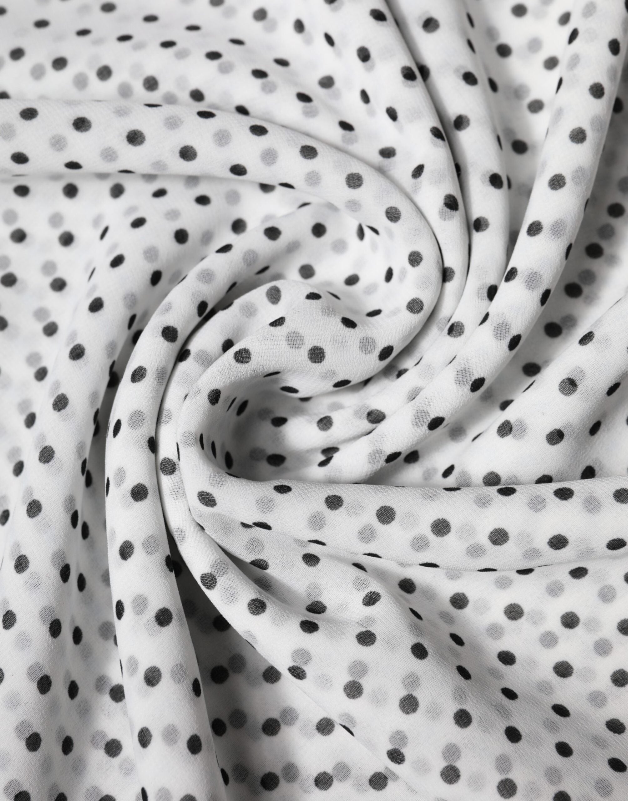 Dolce & Gabbana White Polka Dots Polyester Wrap Shawl Scarf -   -  Dolce & Gabbana.