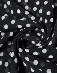 Dolce & Gabbana Black Polka Dots Polyester Wrap Shawl Scarf -   -  Dolce & Gabbana.