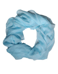 Dolce & Gabbana Light Blue Silk Rectangle Wrap Shawl Scarf -   -  Dolce & Gabbana.