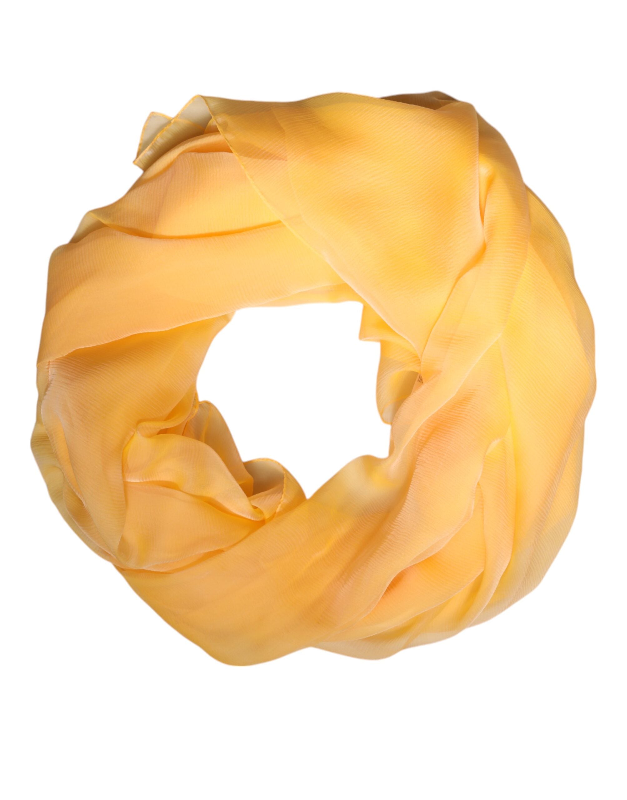 Dolce & Gabbana Yellow Silk Rectangle Wrap Shawl Scarf -   -  Dolce & Gabbana.