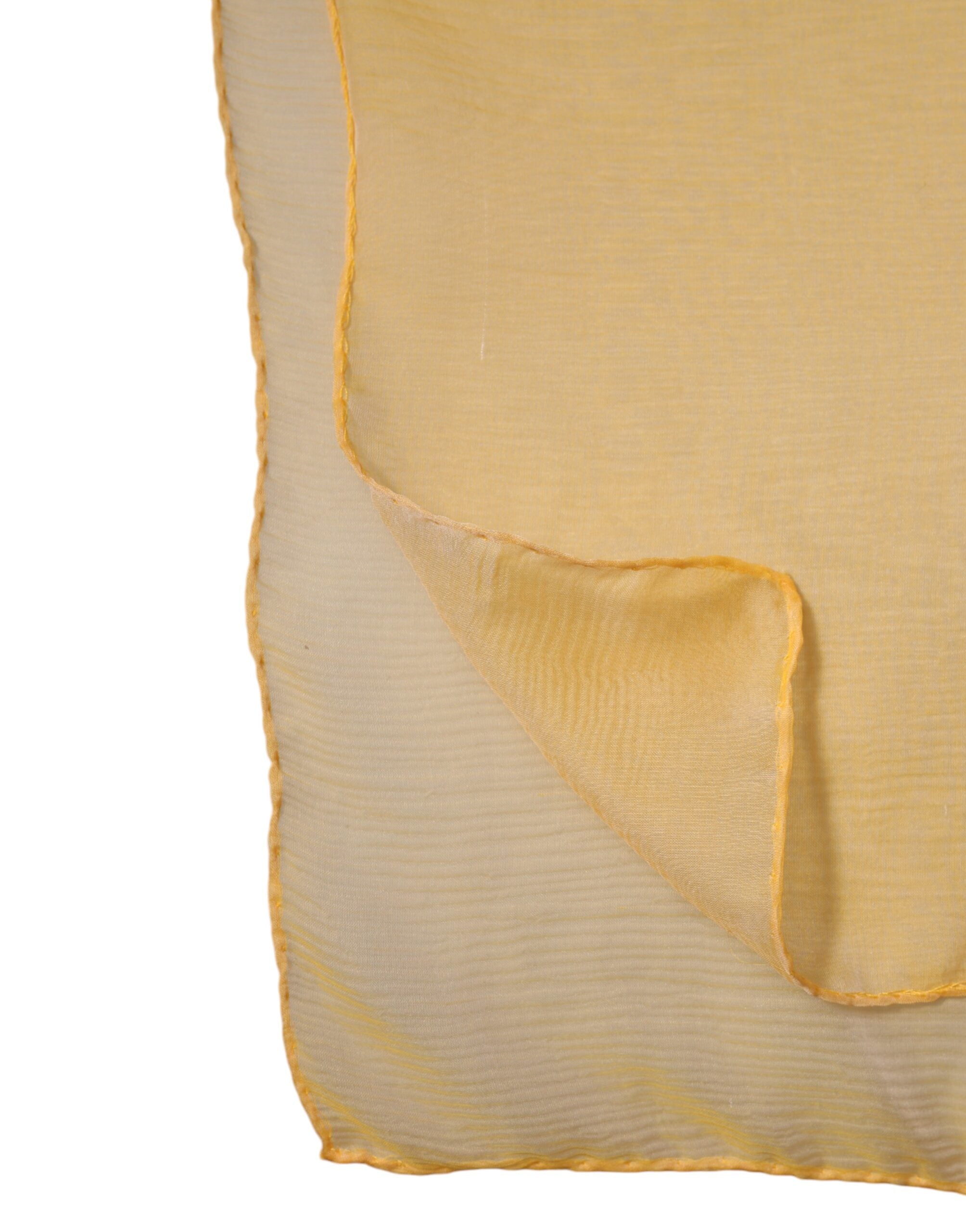 Dolce & Gabbana Yellow Silk Rectangle Wrap Shawl Scarf -   -  Dolce & Gabbana.