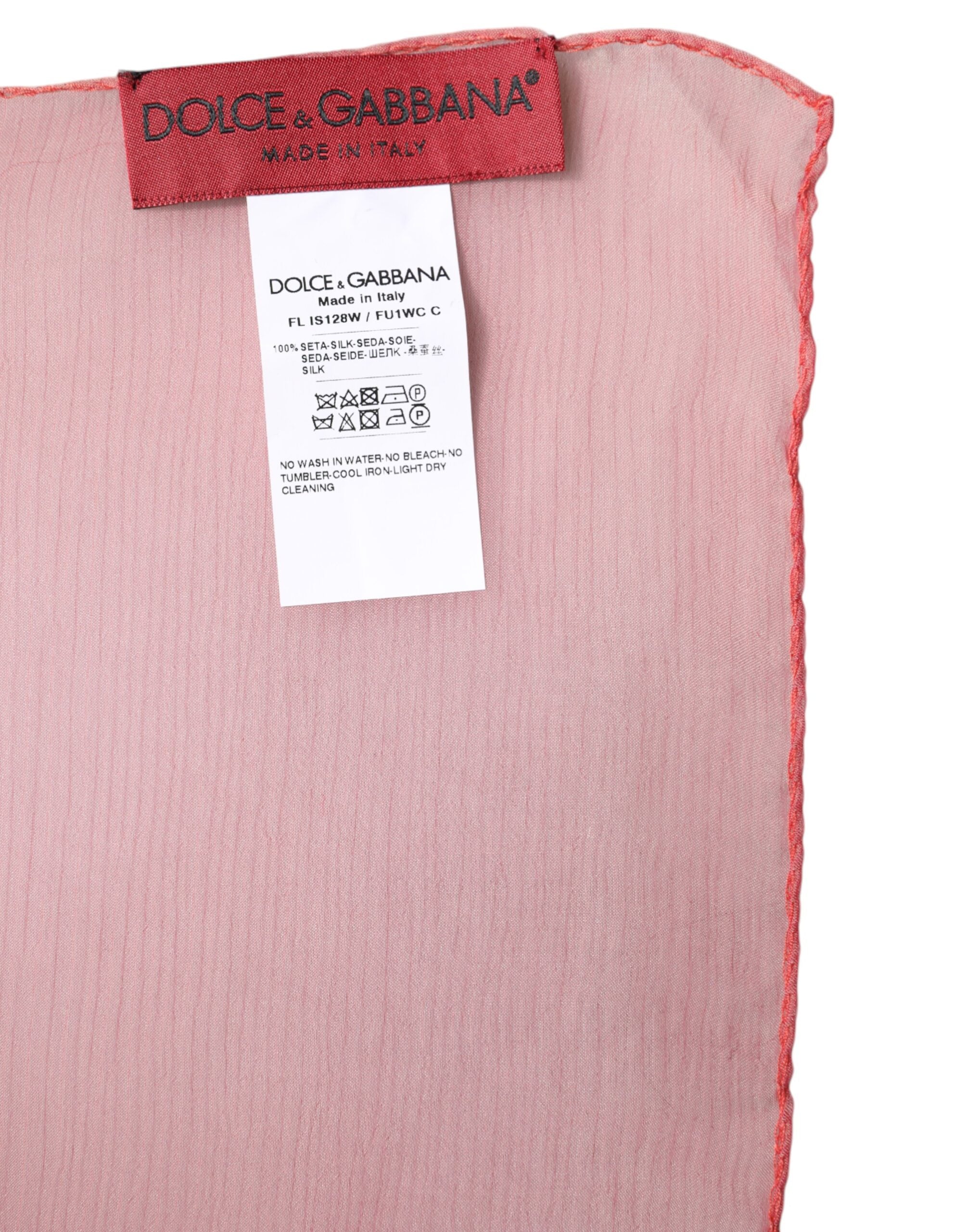 Dolce & Gabbana Pink Silk Rectangle Women Wrap Shawl Scarf -   -  Dolce & Gabbana.