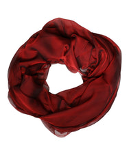 Dolce & Gabbana Red Silk Rectangle Women Wrap Shawl Scarf -   -  Dolce & Gabbana.