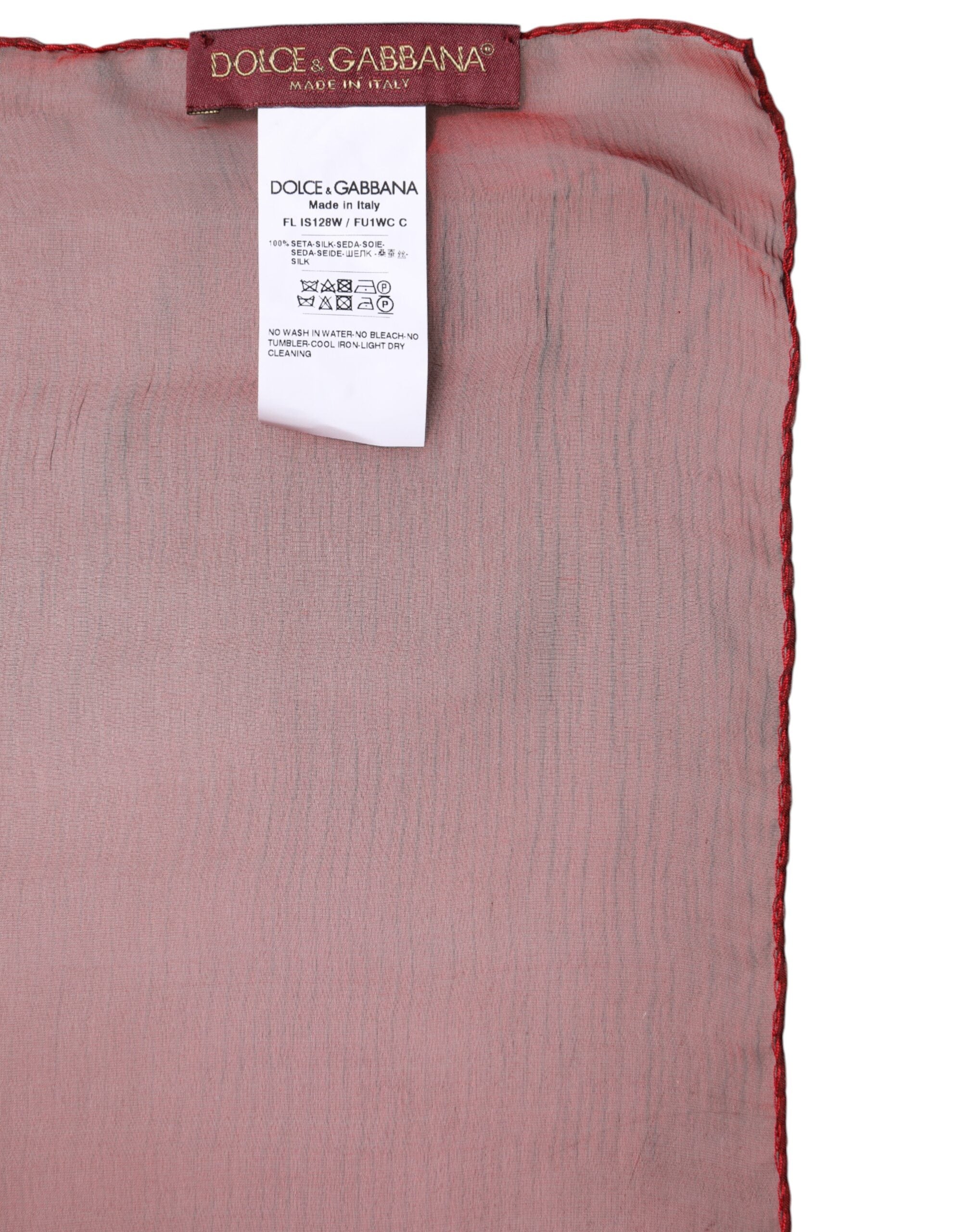Dolce & Gabbana Red Silk Rectangle Women Wrap Shawl Scarf -   -  Dolce & Gabbana.