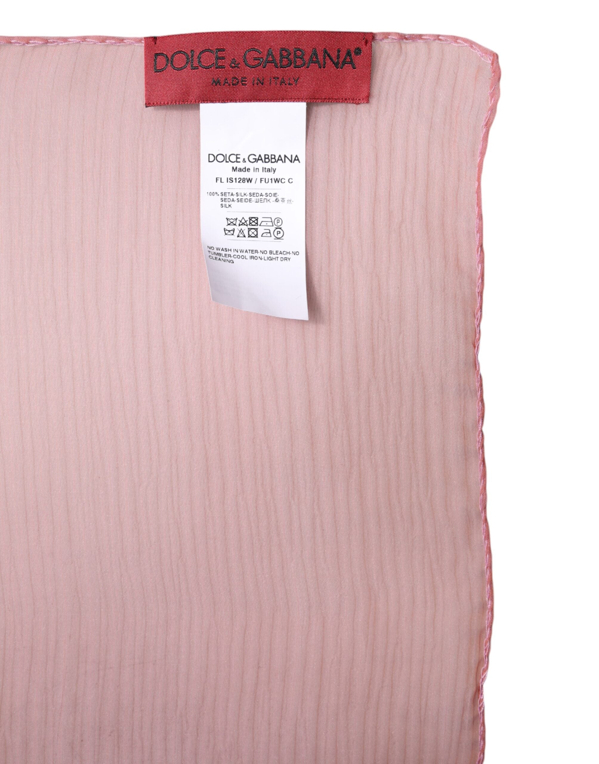 Dolce & Gabbana Pink Silk Rectangle Women Wrap Shawl Scarf -   -  Dolce & Gabbana.