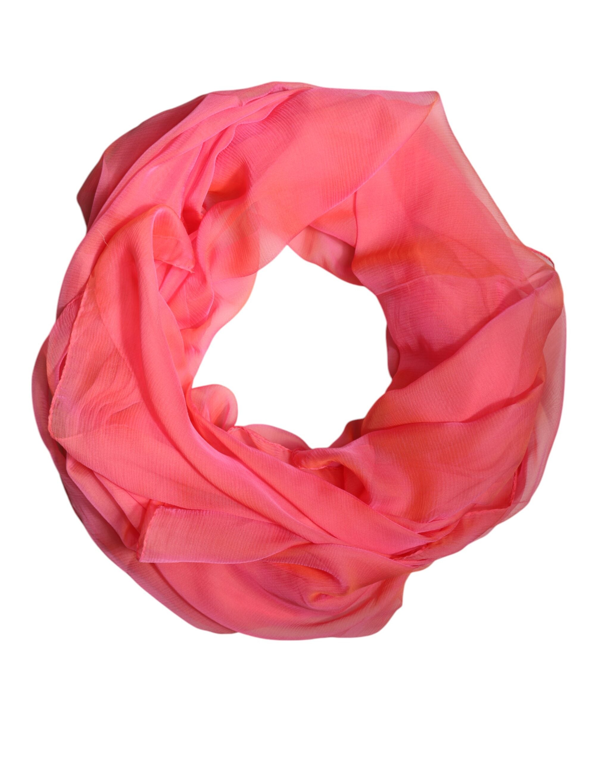 Dolce & Gabbana Pink Silk Rectangle Women Wrap Shawl Scarf -   -  Dolce & Gabbana.