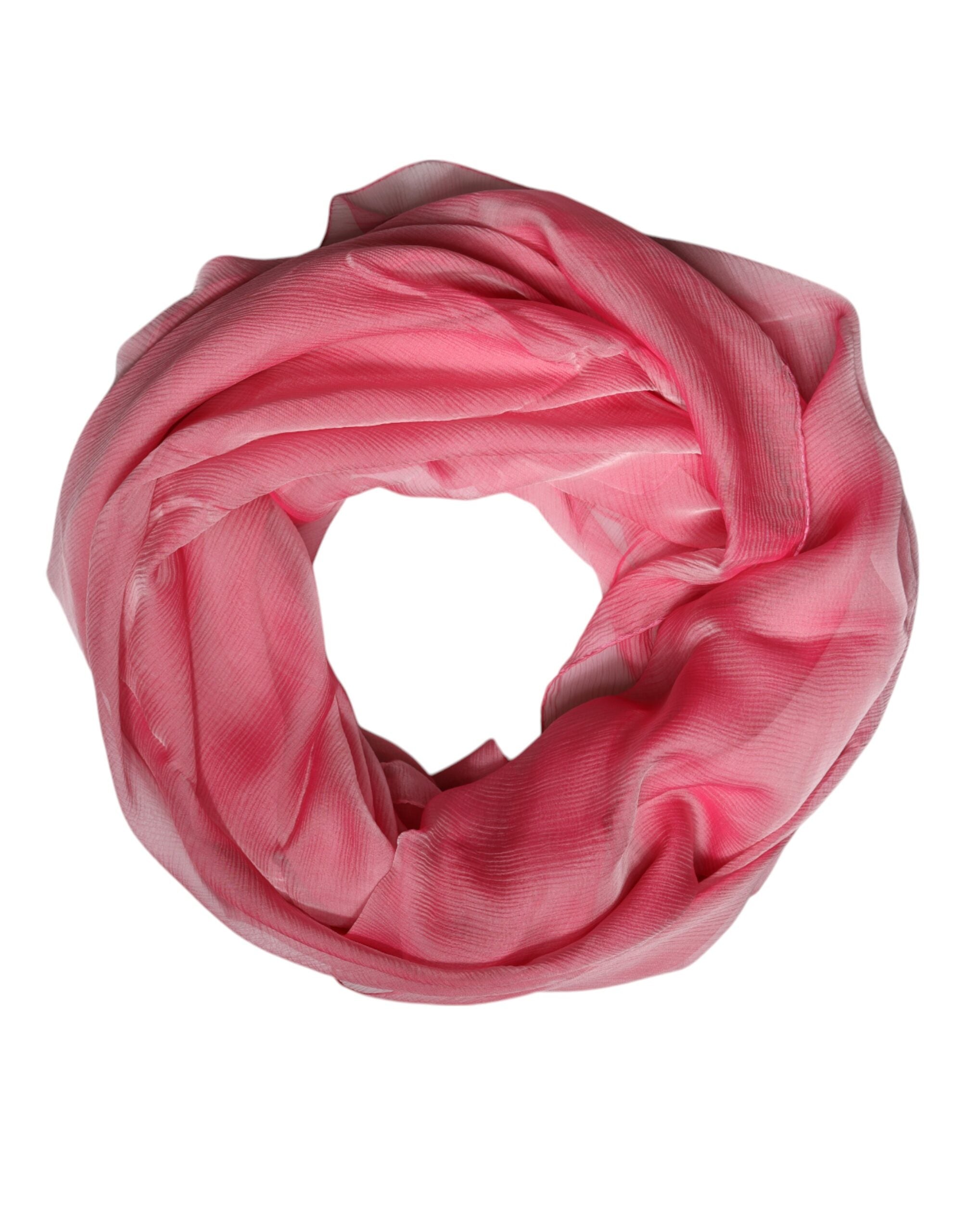 Dolce & Gabbana Pink Silk Rectangle Women Wrap Shawl Scarf -   -  Dolce & Gabbana.