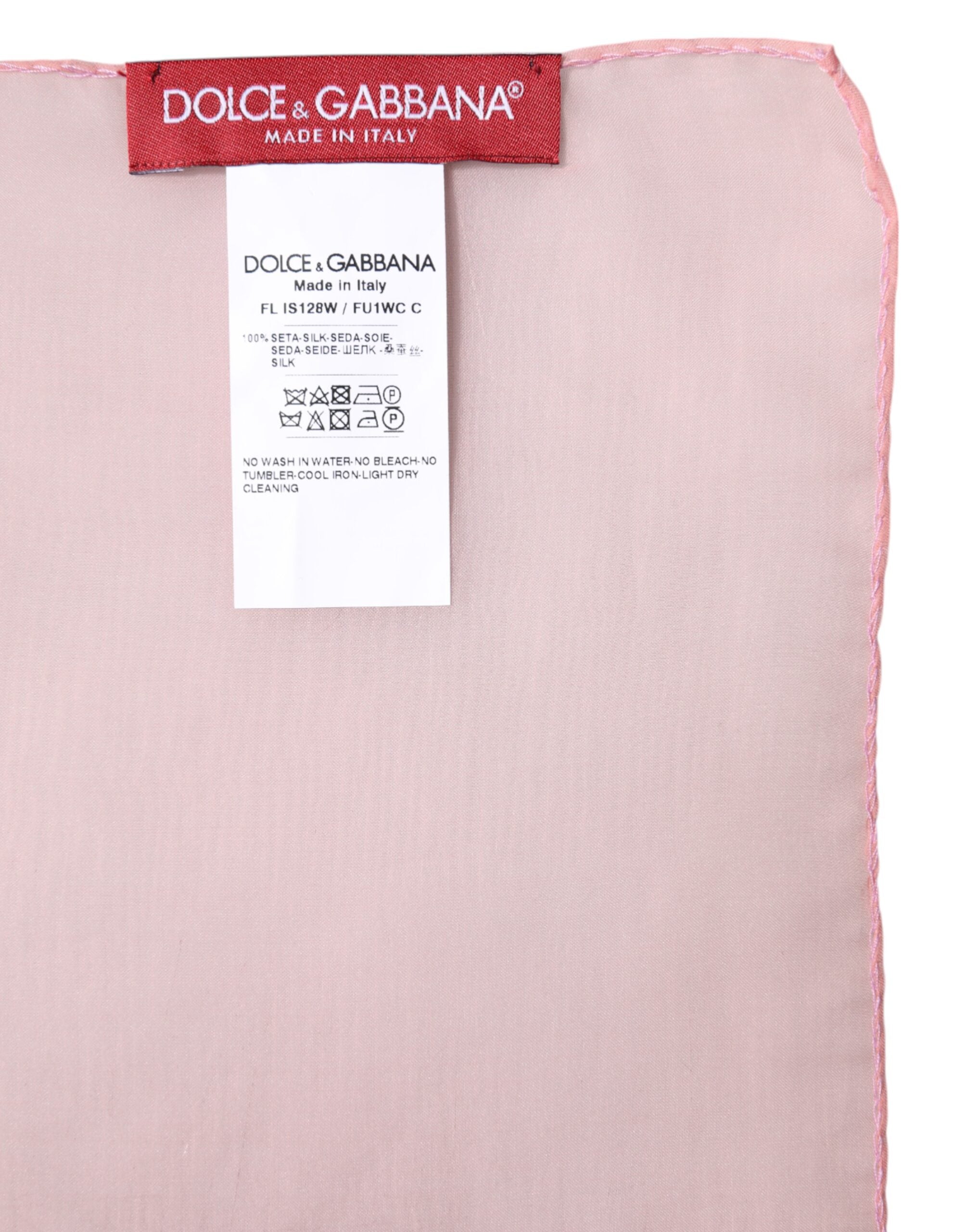 Dolce & Gabbana Pink Silk Rectangle Women Wrap Shawl Scarf -   -  Dolce & Gabbana.