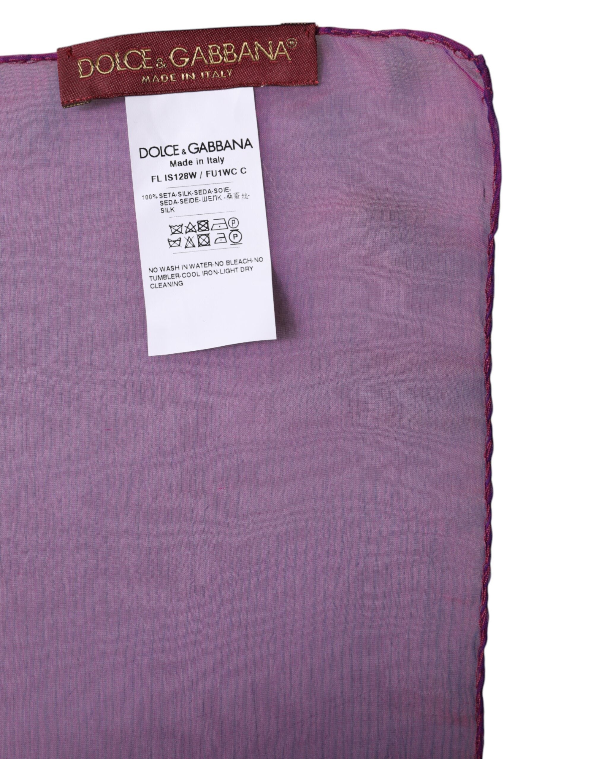 Dolce & Gabbana Purple Silk Rectangle Wrap Shawl Scarf -   -  Dolce & Gabbana.
