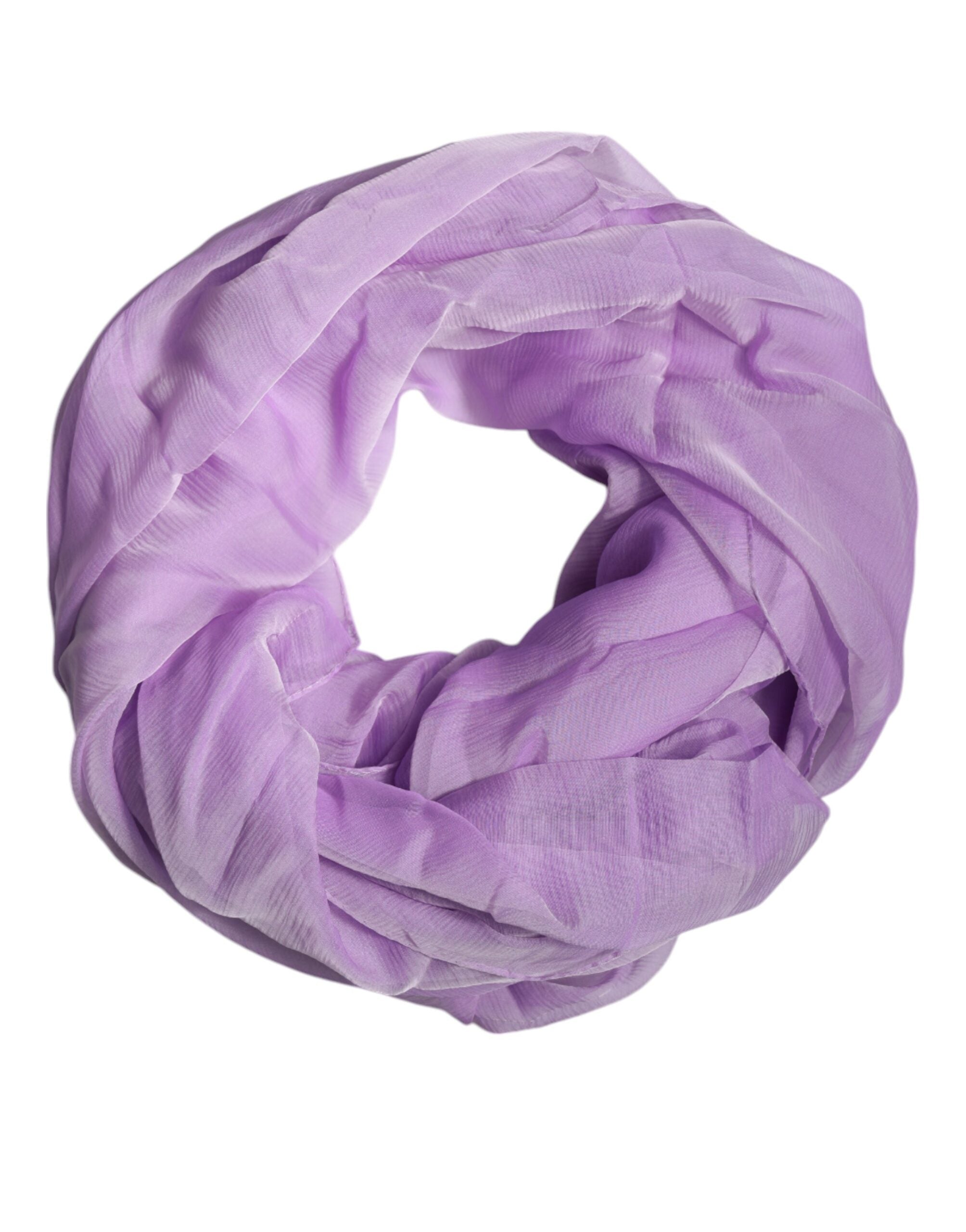 Dolce & Gabbana Purple Silk Rectangle Wrap Shawl Scarf -   -  Dolce & Gabbana.