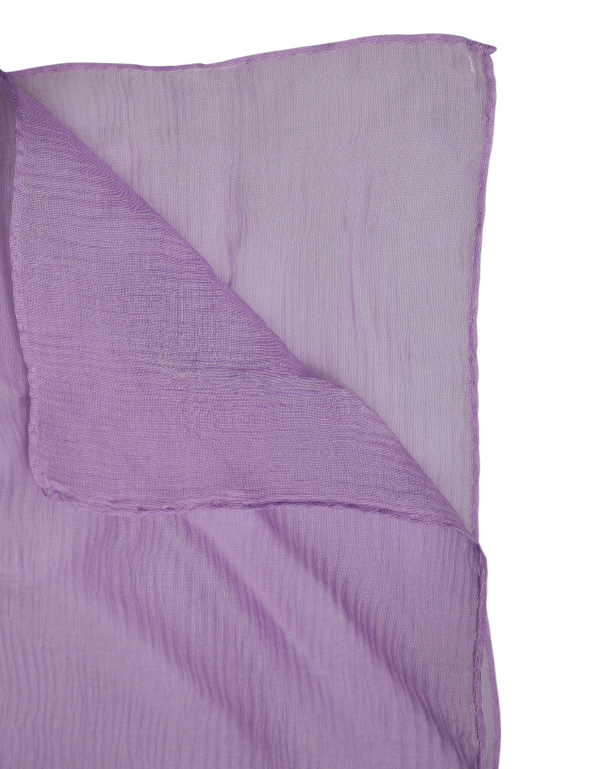 Dolce & Gabbana Purple Silk Rectangle Wrap Shawl Scarf -   -  Dolce & Gabbana.