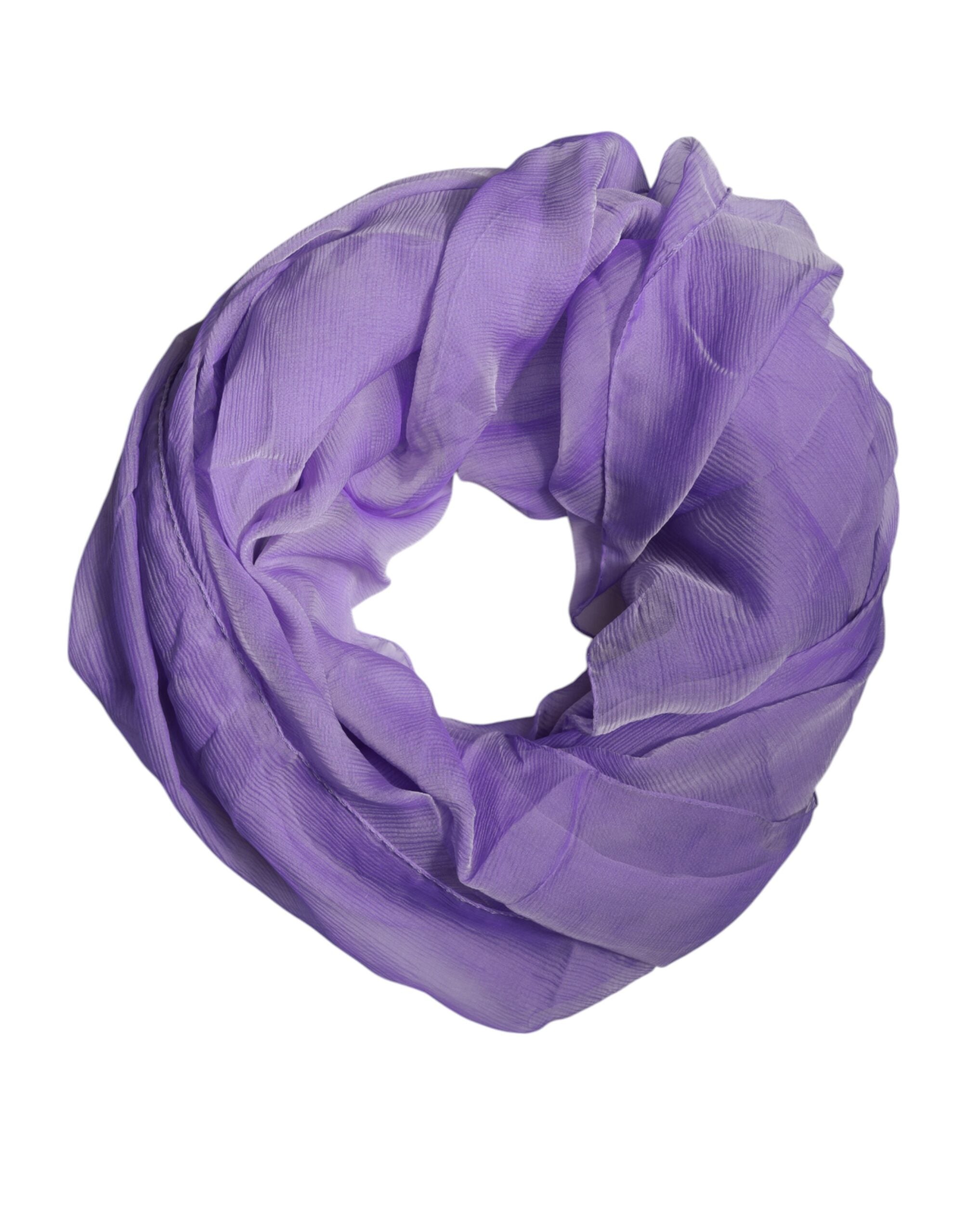 Dolce & Gabbana Purple Silk Rectangle Wrap Shawl Scarf -   -  Dolce & Gabbana.