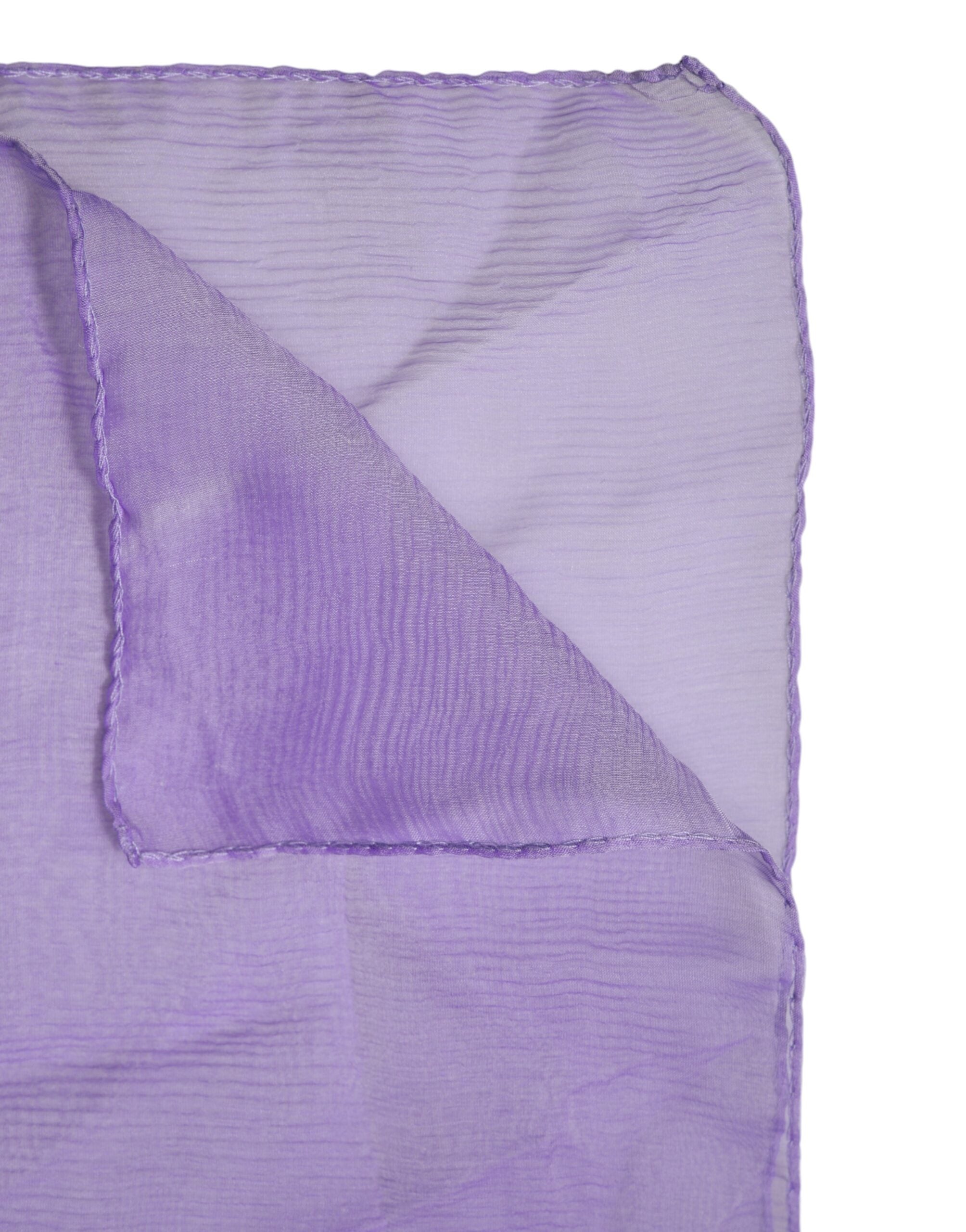 Dolce & Gabbana Purple Silk Rectangle Wrap Shawl Scarf -   -  Dolce & Gabbana.