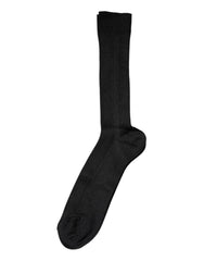Dolce & Gabbana Black Cotton DG Logo Mid Calf Men Socks -   -  Dolce & Gabbana.