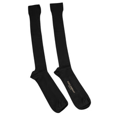 Dolce & Gabbana Black Viscose Logo Over The Calf Socks -   -  Dolce & Gabbana.