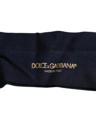 Dolce & Gabbana Black Viscose Logo Over The Calf Socks -   -  Dolce & Gabbana.