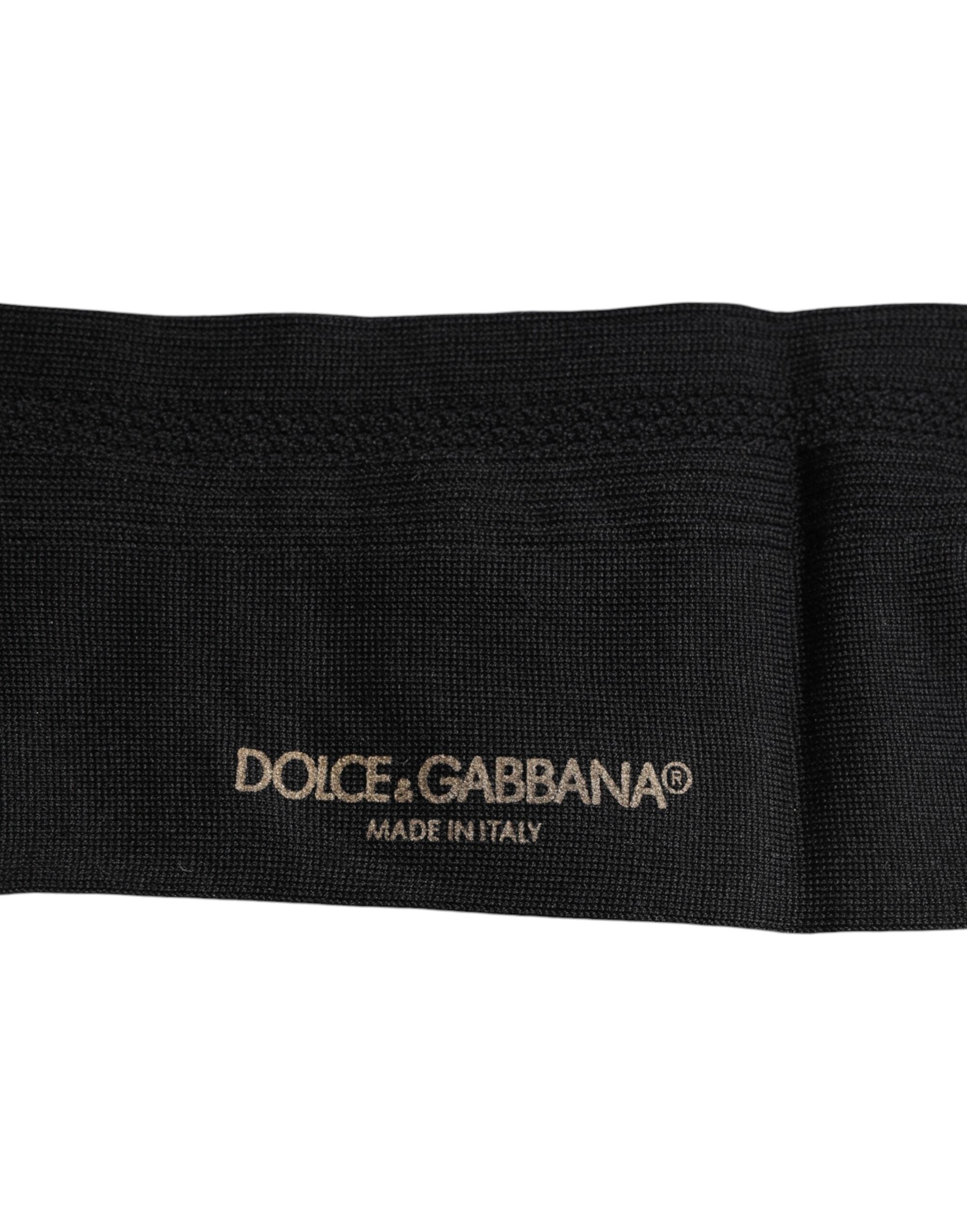 Dolce & Gabbana Black Stretch Logo Mid Calf Men Socks -   -  Dolce & Gabbana.