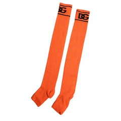 Dolce & Gabbana Orange Cotton DG Logo Print Open Toe Socks -   -  Dolce & Gabbana.
