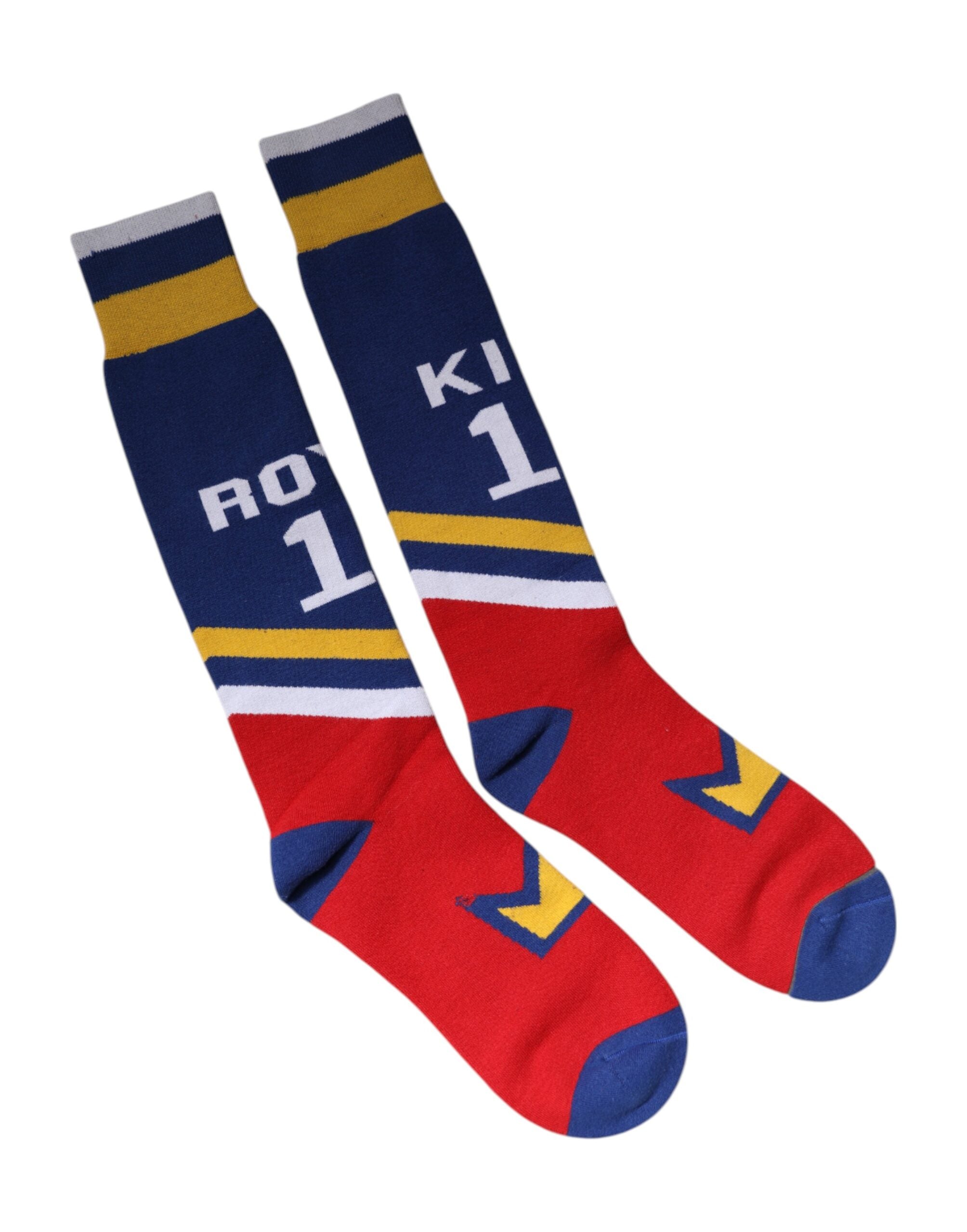 Dolce & Gabbana Multicolor Cotton Stretch Over Calf Socks -   -  Dolce & Gabbana.