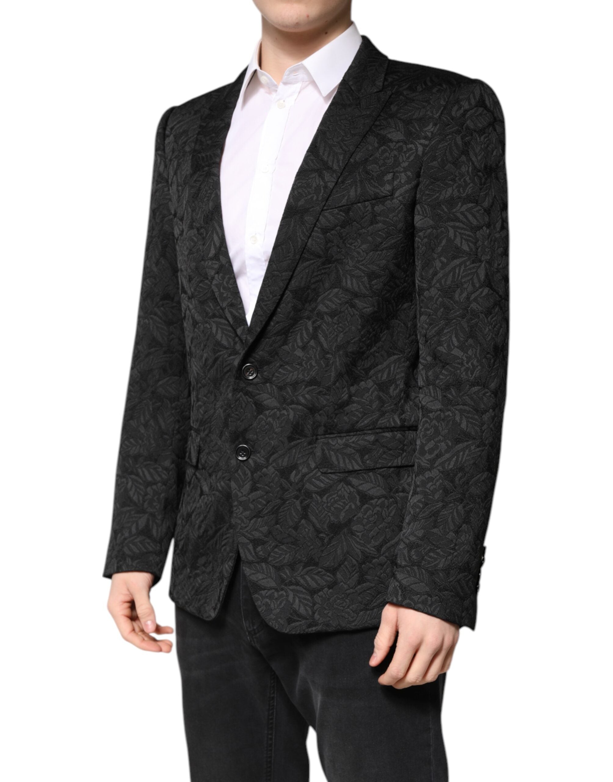 Dolce & Gabbana Black MARTINI Brocade Single Breasted Blazer -   -  Dolce & Gabbana.
