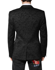 Dolce & Gabbana Black MARTINI Brocade Single Breasted Blazer -   -  Dolce & Gabbana.