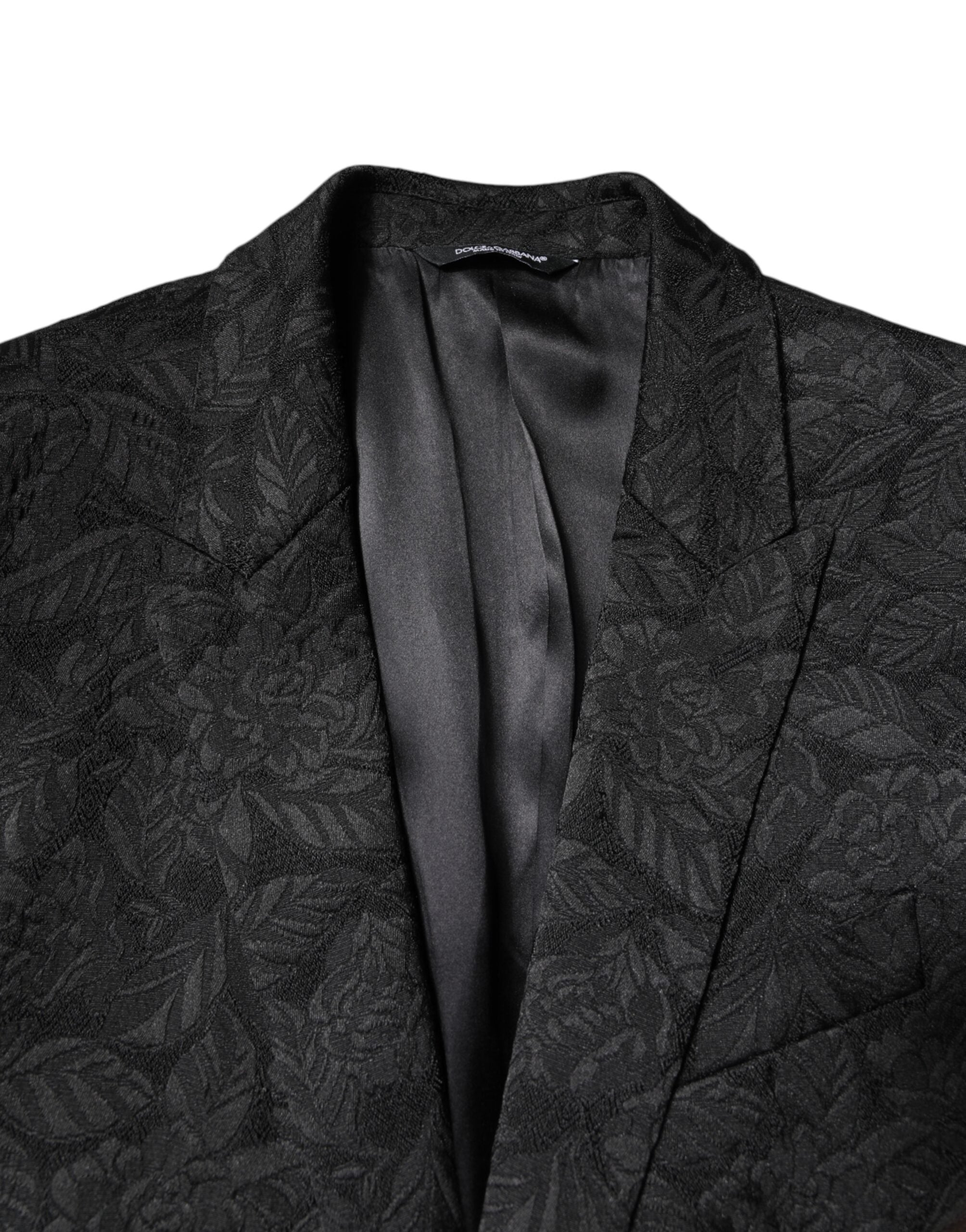 Dolce & Gabbana Black MARTINI Brocade Single Breasted Blazer -   -  Dolce & Gabbana.
