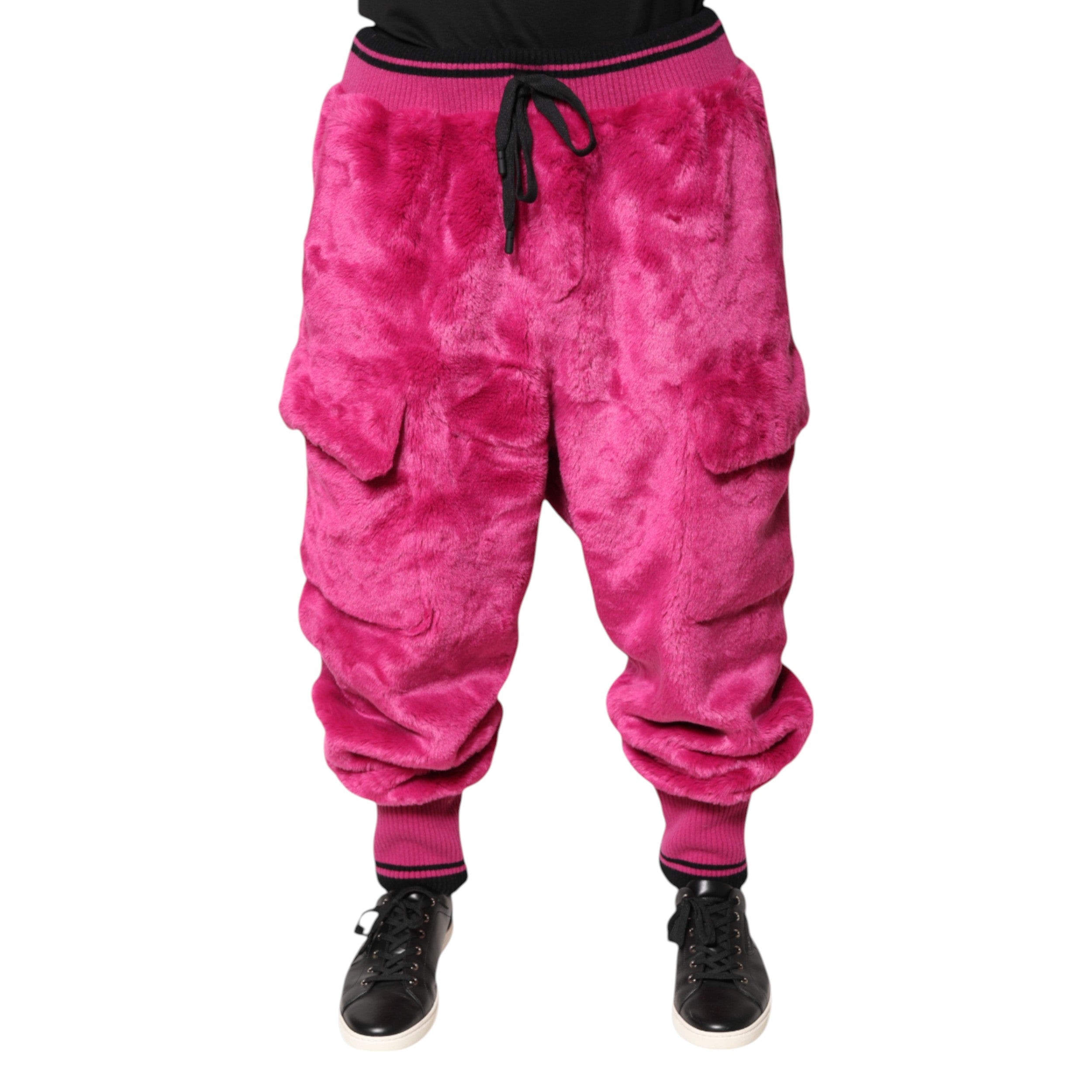 Dolce & Gabbana Pink Acrylic Cargo Jogging Sweatpants Pants -   -  Dolce & Gabbana.