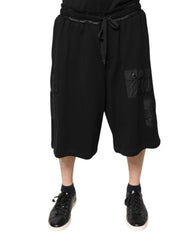 Dolce & Gabbana Black Cotton Men Cargo Sweatshorts Shorts -   -  Dolce & Gabbana.