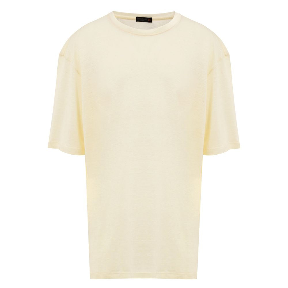Corneliani Yellow Linen T-Shirt -   -  Corneliani.