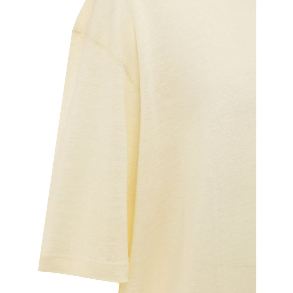 Corneliani Yellow Linen T-Shirt -   -  Corneliani.