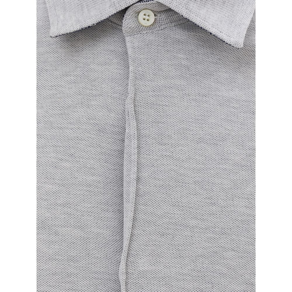Corneliani Gray Cotton Shirt -   -  Corneliani.