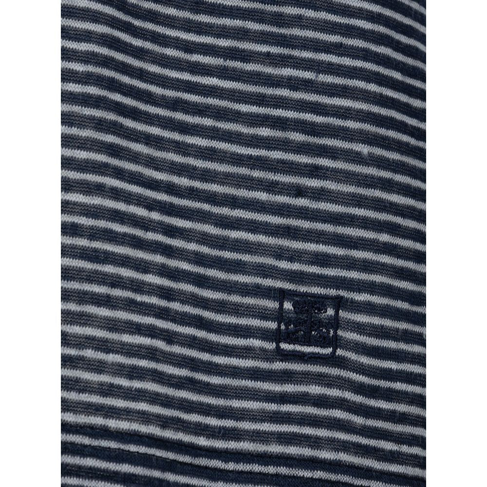 Corneliani Blue Linen Long Sleeve -   -  Corneliani.