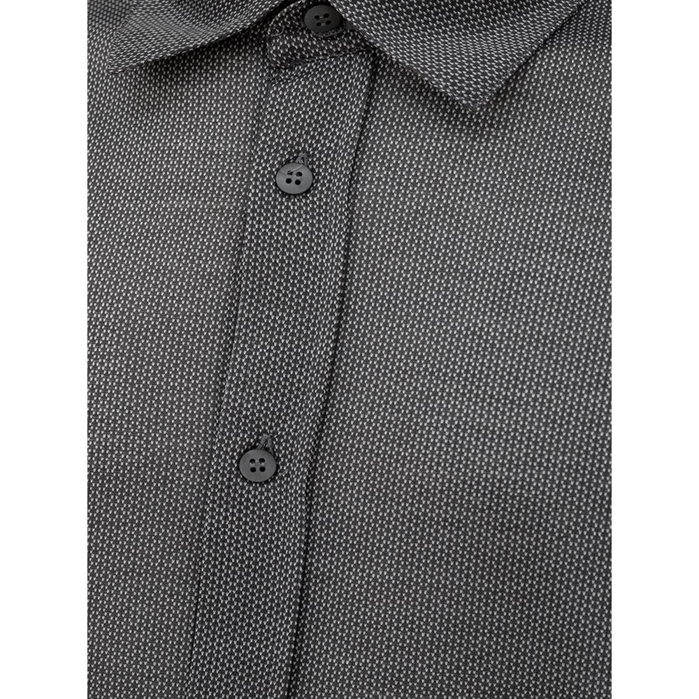 Canali Gray Cotton Shirt -   -  Canali.