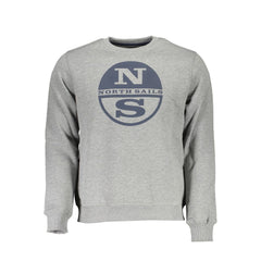 North Sails Gray Cotton Men Sweater -   -  North Sails.
