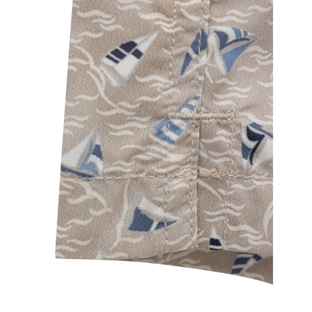 Canali Beige Polyester Swim Short -   -  Canali.