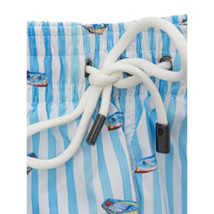 Canali Blue Polyester Swim Short -   -  Canali.