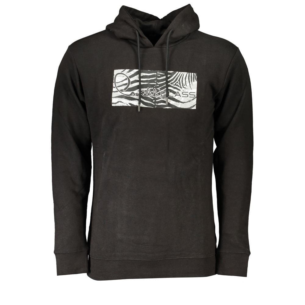 Cavalli Class Black Cotton Men Sweater -   -  Cavalli Class.