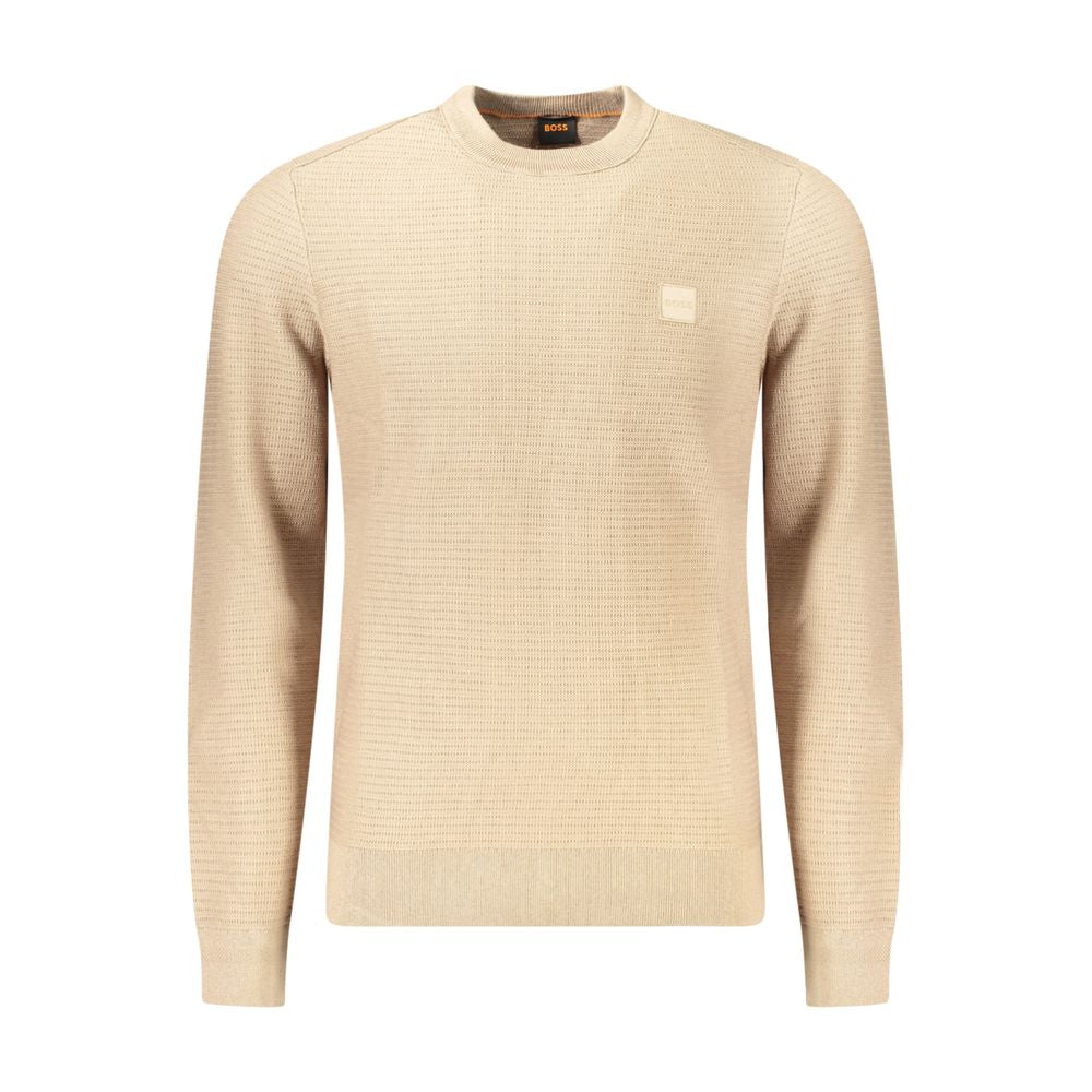 Hugo Boss Beige Cotton Men Sweater -   -  Hugo Boss.