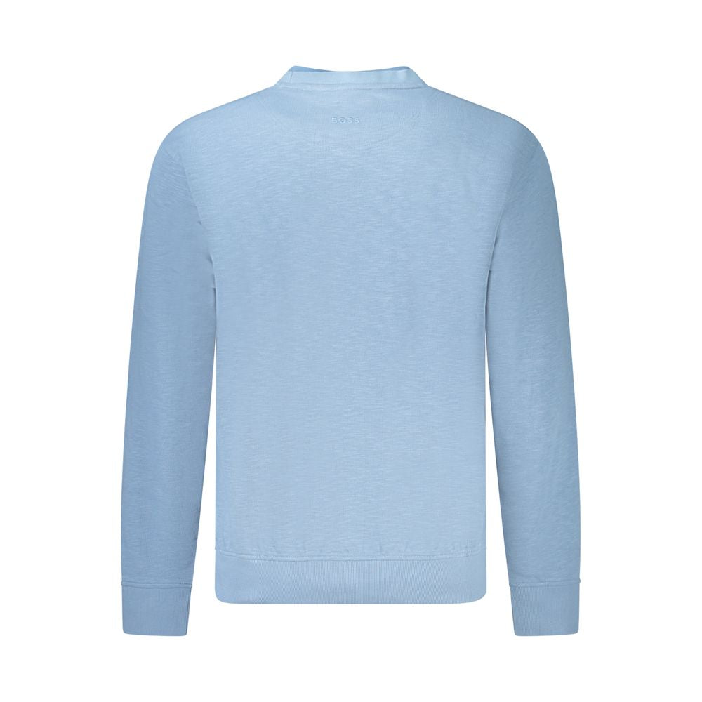 Hugo Boss Light Blue Cotton Men Sweater -   -  Hugo Boss.